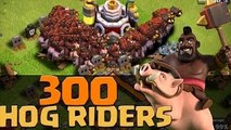 300 x Level 6 Hog Riders Attack!! EPIC RAIDS - Dev Build - Clash of Clans