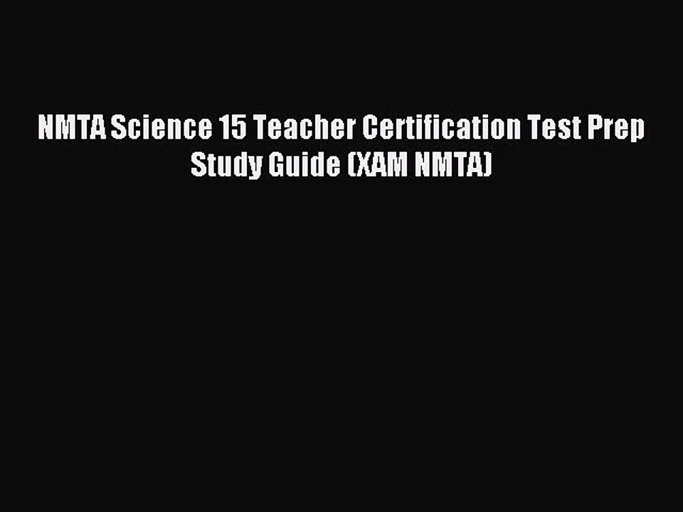 Read NMTA Science 15 Teacher Certification Test Prep Study Guide (XAM NMTA) Ebook Free
