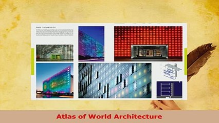 PDF  Atlas of World Architecture PDF Book Free