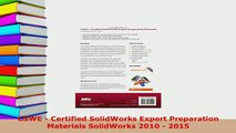 Download  CSWE  Certified SolidWorks Expert Preparation Materials SolidWorks 2010  2015 PDF Full Ebo