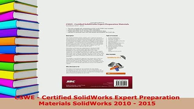 Download CSWE Certified SolidWorks Expert Preparation Materials SolidWorks 2010 2015 PDF Full Ebook