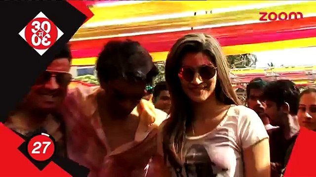 Sushant Singh Rajput and Kriti Sanon's Holi togethe