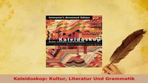 PDF  Kaleidoskop Kultur Literatur Und Grammatik PDF Full Ebook