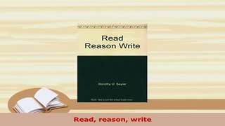 PDF  Read reason write Ebook