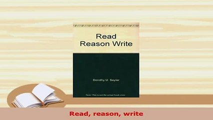 PDF  Read reason write Ebook