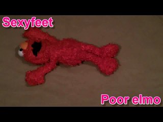 poor elmo under my feet again