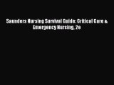 Download Saunders Nursing Survival Guide: Critical Care & Emergency Nursing 2e PDF Online