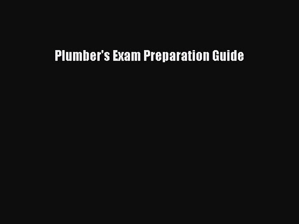 Download Plumber's Exam Preparation Guide PDF Free