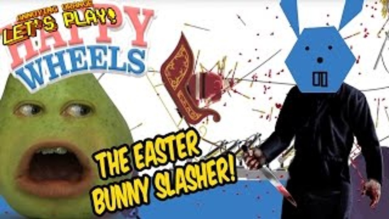 Pear Plays - Happy Wheels- The EASTER BUNNY SLASHER!