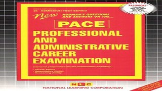 Read Professional and Administrative Career Examination  PACE  Ebook pdf download