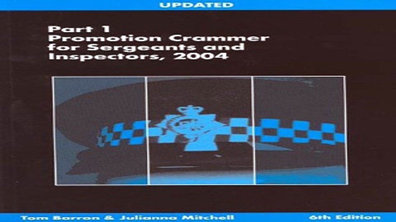 Download Part 1 Promotion Crammer for Sergeants and Inspectors  Pt  1