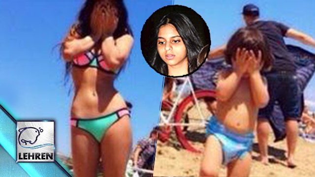 Shahrukh's Daughter Suhana HOT In BIKINI With AbRam