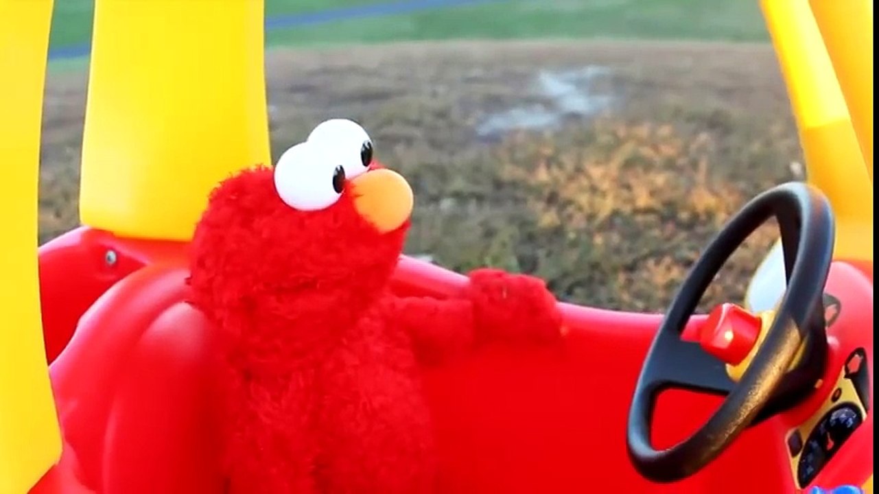 Sesame Street Elmo Live has Accidents Happen Again in a Cozy Coupe ft. Sulley Monsters University