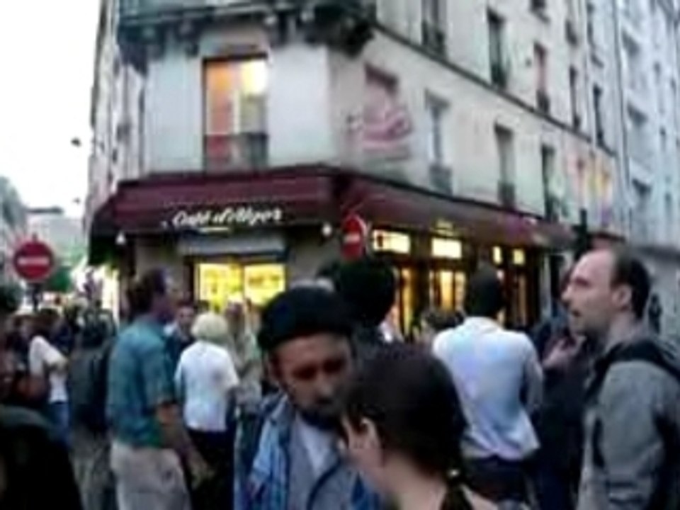 manifestation arrestation de sans papiers à Belleville