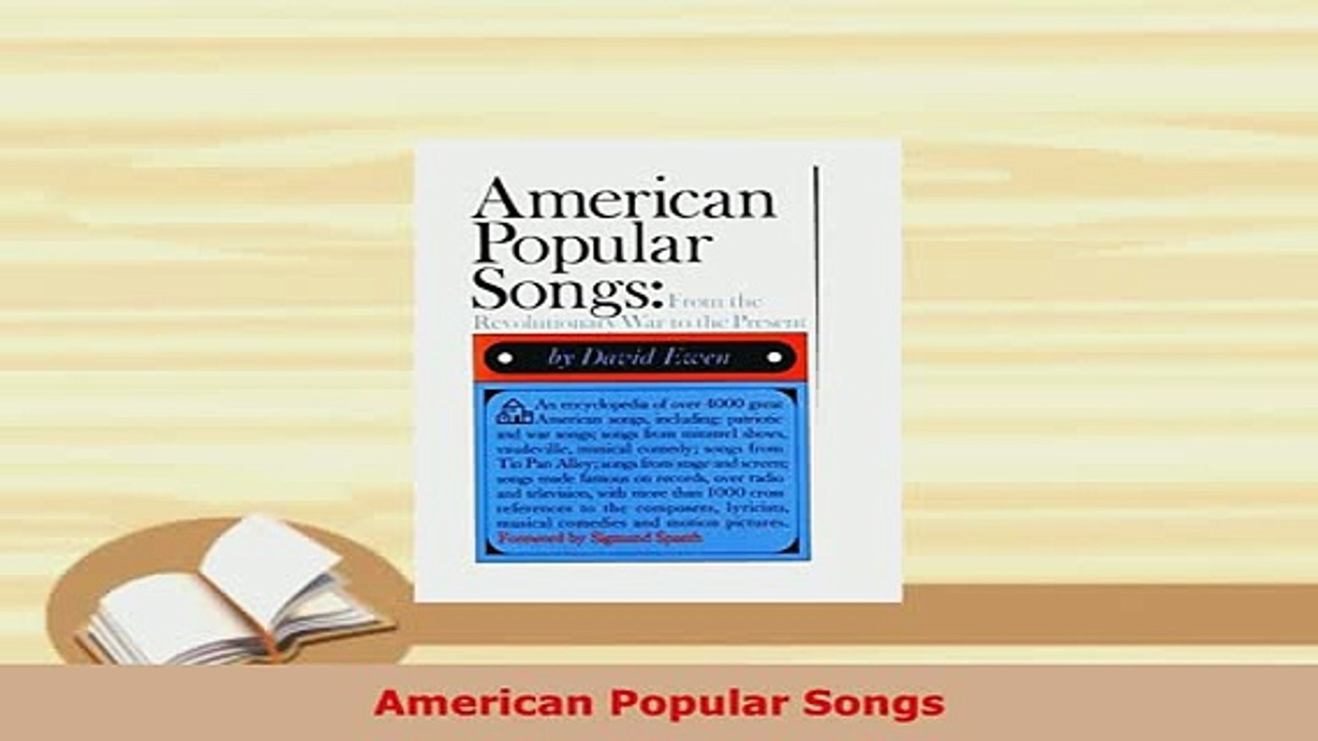 ⁣Download  American Popular Songs Download Full Ebook