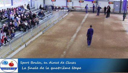 Mène 7, finale Anglade contre Bresciano, quatrième étape du Super 16, Sport Boules, Cluses 2016