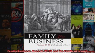 Family Business Genesis 3750 and the Family of Joseph