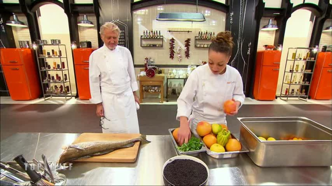 Coline intimidée par la présence de Pierre Gagnaire