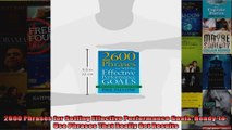 2600 Phrases for Setting Effective Performance Goals ReadytoUse Phrases That Really Get