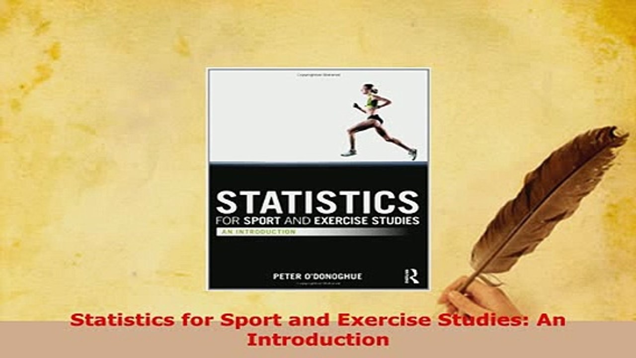 PDF  Statistics for Sport and Exercise Studies An Introduction PDF Full Ebook