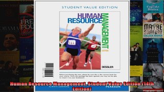 Human Resource Management Student Value Edition 14th Edition