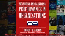 Measuring and Managing Performance in Organizations