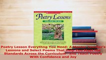 PDF  Poetry Lesson Everythng You Need A Mentor Teachers Lessons and Select Poems That Help Download Online