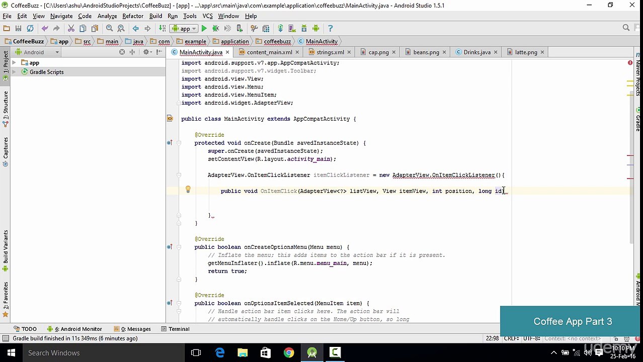 AndroidApp coffee shop  part 3