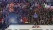 WWE Brock Lesnar Shooting star press on Kurt Angle Slow Motion Replay Wrestlemania XIX