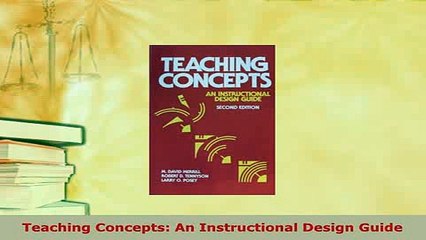 PDF  Teaching Concepts An Instructional Design Guide Download Online