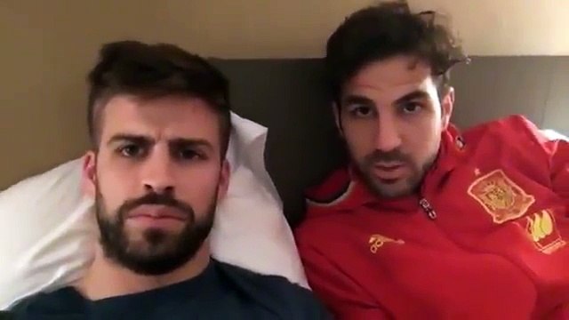 Gerard Piqué Periscope with Bartra & Cesc Fabregas _ Italy vs Spain - Friendly Match 2016