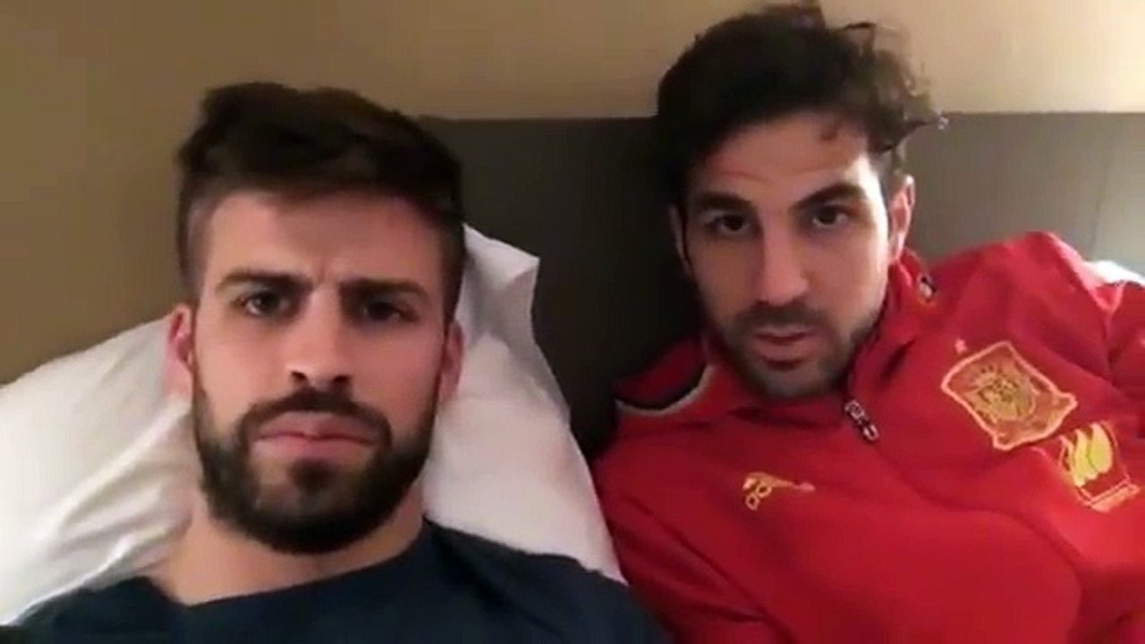 Gerard Piqué Periscope with Bartra & Cesc Fabregas _ Italy vs Spain - Friendly Match 2016