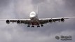 L'atterrissage d'un A380 vu de très près par dessous ! Aéroport de Birmingham