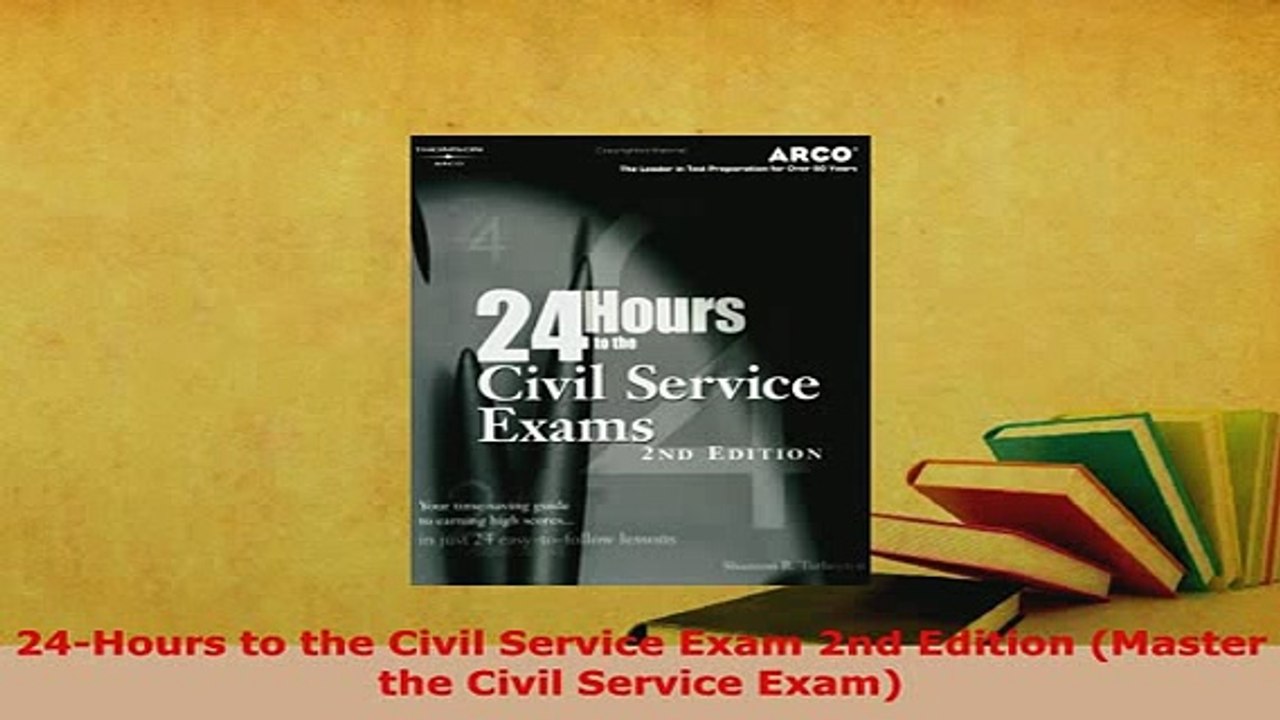 PDF  24Hours to the Civil Service Exam 2nd Edition Master the Civil Service Exam PDF Full Ebook