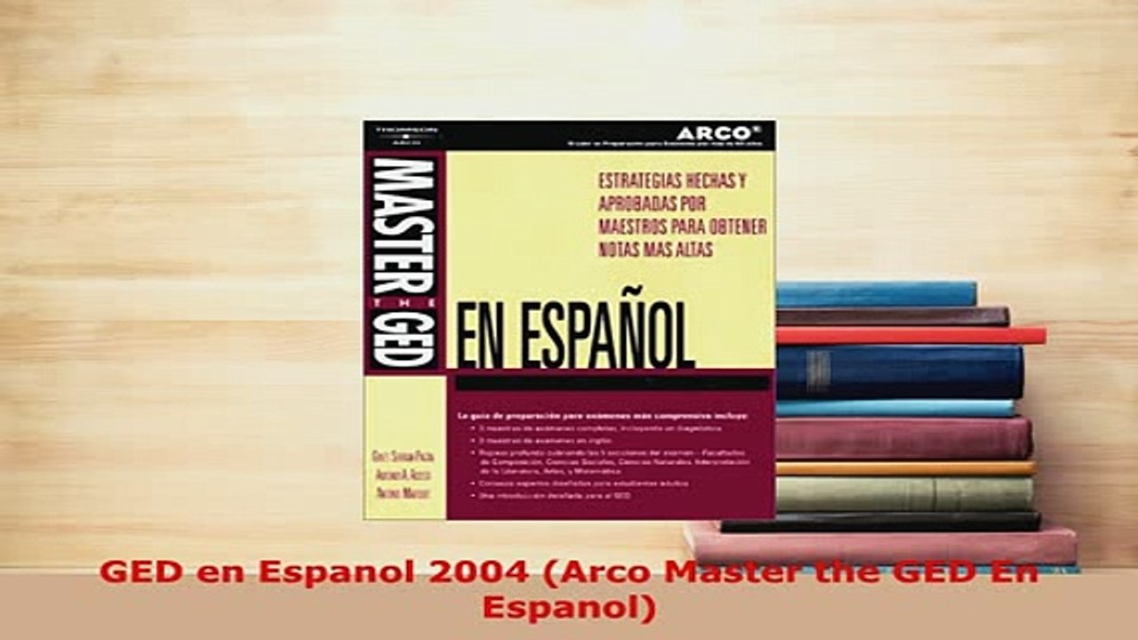 PDF  GED en Espanol 2004 Arco Master the GED En Espanol PDF Online