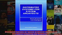 Distributed Systems for System Architects Advances in Distributed Computing and
