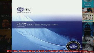 ITIL Lite A Road Map to Full or Partial ITIL Implementation
