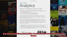 Big Data Analytics Disruptive Technologies for Changing the Game