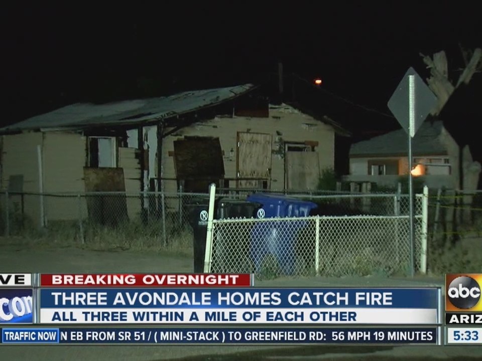 Three Avondale homes catch fire