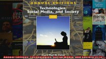 Annual Editions Technologies Social Media and Society 1112