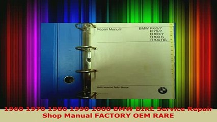 Download  1960 1970 1980 1990 2000 BMW BIKE Service Repair Shop Manual FACTORY OEM RARE Download Full Ebook