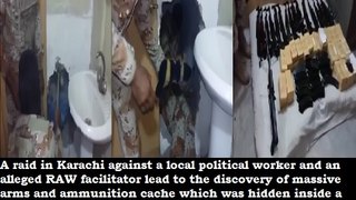 A raid in Karachi against local political worker and an alleged RAW facilitator