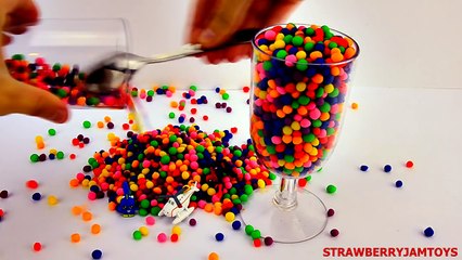Play Doh Surprise Rainbow Dippin Dots Shopkins Spiderman Cars 2 Spongebob Surprise Eggs by Strawberr