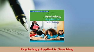 Download  Psychology Applied to Teaching Download Full Ebook