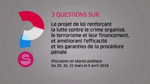 [Questions sur] Le projet de loi renforçant la lutte contre le crime organisé, le terrorisme et leur financement, et améliorant l'efficacité et les garanties de la procédure pénale.