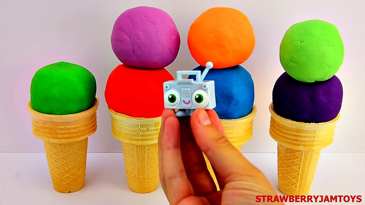Spongebob Play Doh Shopkins My Little Pony Engine Play Doh Ice Cream Surprise Eggs StrawberryJamToys