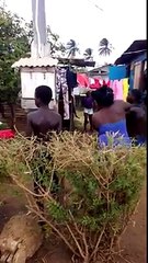 Boy Pulls out 2 very Sharp Cutlasses to go and Fight a Pregnant Woman