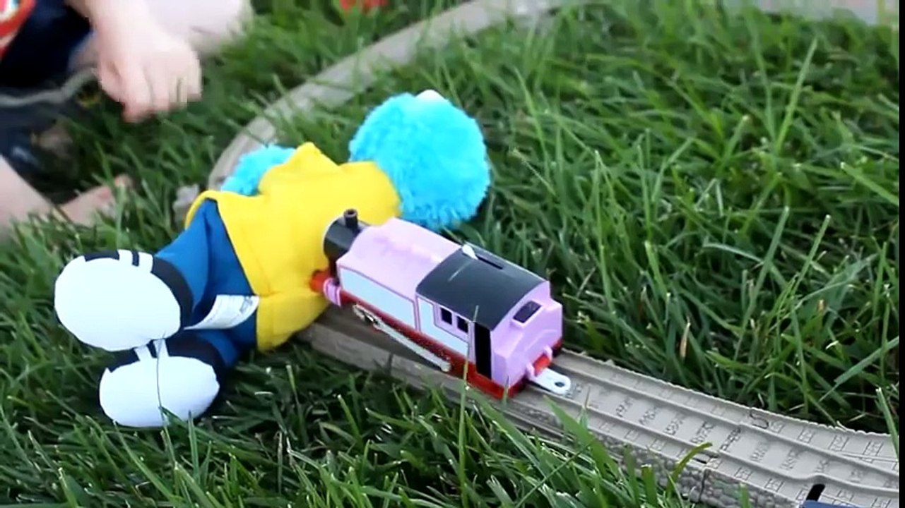 Thomas the Train Accidents Happen with Sesame Street Cookie Monster!