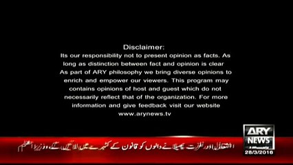 Live With Dr. Shahid Masood 28th March 2016 On ARY News