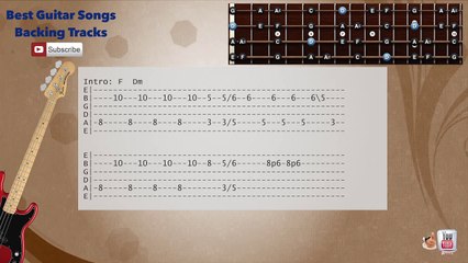 Scar Tissue - Red Hot Chili Peppers Bass Backing Track with scale, chords and lyrics